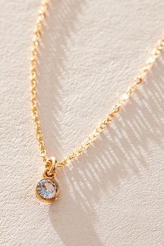 Add something personal to your stack with this beautiful necklace, featuring a 14k gold filled chain and dainty cubic zirconia birthstone charm. **Features:** 14k gold filled chain, 14k gold filled 3mm bezel, dangling cubic zirconia birthstone charm, spring ring clasp closure, 16" **Why We ❤ It:** One for you, one for your bestie, and one for everyone else you know-this necklace is perfect for gifting. | Set & Stones Birthstone Charm Necklace at Free People in Gold Dainty 14k Gold Filled Birthstone Necklace For Everyday, Dainty Everyday Birthstone Necklace With Delicate Chain, Delicate 14k Gold Filled Birthstone Necklace For Everyday, Gold Delicate Birthstone Necklace For Everyday, Dainty 14k Gold Filled Birthstone Necklace With Delicate Chain, Delicate Gold Birthstone Necklace For Everyday, Everyday Delicate 14k Gold Filled Birthstone Necklace, Dainty Yellow Gold Birthstone Necklace, Dainty 14k Gold Filled Birthstone Charm Necklaces