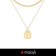 in stock Elegant Personalized Rectangular Chain Necklace, Elegant Jewelry With Initial Pendant On Box Chain, Gold C, Engraved Initials, Layered Necklace Set, Gold Necklace Set, Layering Necklace, Initial Pendant, Gold Plated Necklace