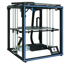 an image of a large 3d printer on a white background with blue trimmings