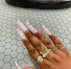 Extra Long Nail Ideas, Long Nail Ideas, Baddie Lifestyle, Colored Acrylic Nails, Long Nail, Nails 2020, Bling Acrylic Nails, Dream Nails