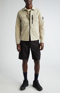 The label's signature compass patch brings adventure-ready appeal to stretch-cotton shorts equipped with plenty of handy pockets for essentials. 9" inseam; 20" leg opening; 12" front rise; 14" back rise (size 30) Zip fly with button closure Side-seam pockets; back welt pocket; cargo flap-patch pockets 97% cotton, 3% elastane Machine wash, line dry Imported Designer Clothing Short Cargo Pants With Patch Pockets For Outdoor, Short Cargo Shorts With Patch Pockets For Outdoor Activities, Cargo Shorts With Patch Pockets For Outdoor, Techwear Cargo Shorts With Pockets For Hiking, Shorts With Patch Pockets For Outdoor Activities, Short Shorts With Patch Pockets For Outdoor Activities, Utility Cargo Shorts With Patch Pockets For Outdoor, Utility Cargo Shorts With Patch Pockets For Outdoor Activities, Casual Nylon Cargo Shorts With Functional Pockets