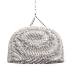 Palecek Green Oaks Oversized Pendant with a core rattan frame accented with whitewash  rope details and nickel finished chain on a white background Small Decor, White Sand, Coastal Style, Hangers, Pendant Lighting, Pendant Light, Decorative Items, Ceiling Lights, Chain