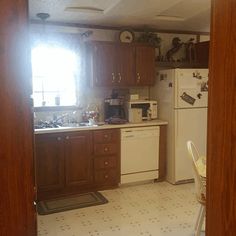 the kitchen is clean and ready for us to use in its new owner's house