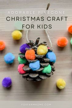 an adorable pine cone christmas craft for kids