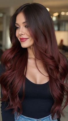 Cherry Cola Dreams: 15 Hair Color Ideas for Every Shade - Inspire Inlet Red Hair On Brown Skin, Cola Hair Color, Cherry Brown Hair, Cherry Cola Hair Color, Cola Hair, Cherry Cola Hair, Cherry Hair Colors, Hair Color Guide, Cherry Red Hair