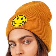 The womens smiley beanies for winter is made of 60% cotton and 40% acrylic.Yellow smiley face logo on the front of the womens knit beanie hat brings a smile to everyone who passes by. The unique yellow smile cool winter cap design makes you look more fashionable and cute, which can bring happiness and good luck to family and friends. Great value for money and a wide range of colors to choose from. Details: Excellent Flexibility and Stretch Happy Smiley Design Care: It’s advisable to hand wash on Smiley Face Logo, Smiley Design, Yellow Smiley Face, Cool Winter, Blue Orange White, Beanie Hats For Women, Cuffed Beanie, Face Logo, Winter Cap