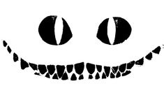 an image of a scary face drawn in the shape of a cat's eyes