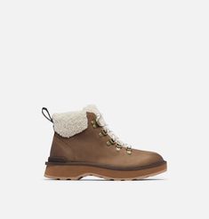 Hiker-style boot with metal hardware, faux shearling collar and a microfleece lining Hiker Style, Cozy Boots, Sorel Womens, Classic Boots, Wedge Boots, Metal Hardware, Shoes For Women, All The Best, Winter Boot