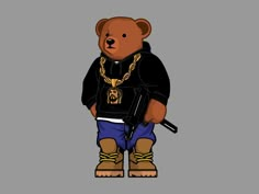 Bear Character Design, Bear Logo Design, Teddy Bear Drawing, The Gangster, Bear Character, Bear Drawing, The Album