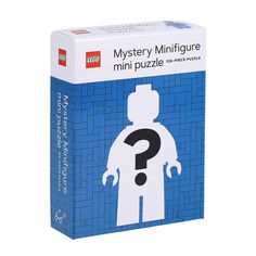 a lego mystery minifigure puzzle box with a question mark on the front