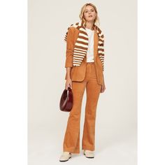 Brown corduroy (100% Cotton). Pants. Front zipper fly with button closure. 32" inseam. 10.5" rise. Imported. Blank Nyc, Rent The Runway, Closet Designs, Front Zipper, Zipper, Trousers, Blazer, Fashion Design, Pants