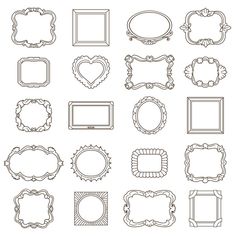 a set of different frames and labels