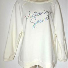 New Without Tags Sweat Shirt, Victoria's Secret, Womens Tops, Sweatshirts Hoodie, Cream, Tags, Nails, Sweatshirts, Hair Styles