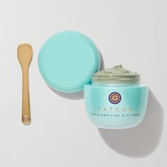 The Clarifying Clay Mask - Exfoliating Japanese Clay Mask | Tatcha Tatcha Skincare, Open Pores, Gold Spoon, Japanese Skincare, Hair Powder, Reduce Pores, Clearer Skin, Skin Care Mask, Clay Mask