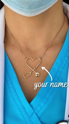 Medical Jewelry Doctors, Stethoscope Quotes, Beautiful Gold Necklaces Unique, Medicine Necklace, Doctor Things, Doctor Necklace, Elegant Watches Women, Element Chart