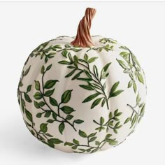 Vine pumpkin by Grandin Road Fall Pumpkin Crafts, Halloween Pumpkin Designs, Halloween Pumpkins Painted, Pumpkin Painting Ideas, Home Nails, Nails Home, Pumpkin Art, Pumpkin Lights, Pumpkin Painting