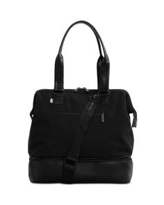 BEIS The Convertible Mini Weekender Bag in Black Beis Mini Weekender, Functional Top Handle Satchel For On-the-go, Functional Weekender Bag With Detachable Strap For On-the-go, Elegant Nylon Bag For On-the-go, Elegant Nylon Bag For Everyday Use, Elegant Everyday Nylon Bag, Modern Top Handle Travel Bag With Removable Pouch, Modern Travel Bag With Removable Pouch And Top Handle, Modern Travel Bag With Top Handle And Removable Pouch