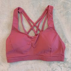 Condition: Like New (Never Worn, No Pills) Color: Pink Size: 6 Pink Activewear With Built-in Bra For Relaxation, Pink Stretch Sports Bra For Relaxation, Pink Activewear With Built-in Bra, Pink Athleisure Activewear For Relaxation, Lululemon Free, Lulu Lemon, Women's Intimates, Lululemon Athletica, Lemon