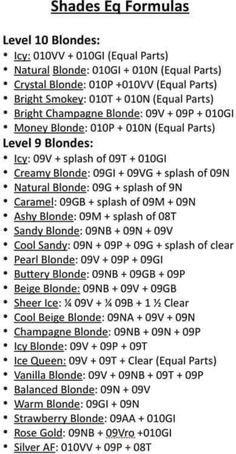 Redken Shades Eq Formulas Blondes Honey, Dark Blonde Formula Redken, Shades Eq Caramel Toner Formulas, Goldwell Color Formulas Brown, Eq Shades Toner Formulas, Shades Eq Strawberry Blonde Formula, Blonde Tones Chart, Shades Eq Toner Formulas, Redken Gloss