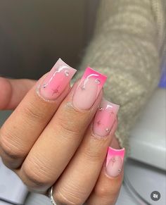 New Clients Welcome, Acrylic Nail Designs Classy, Nail Signs, Pink Tip Nails, Green Acrylic Nails, Makeup Nails Designs, Super Cute Nails, Hippie Nails, Pink Ombre Nails