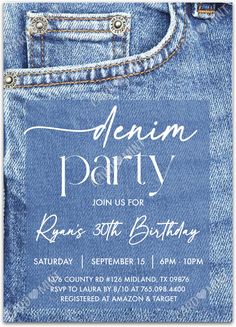 the denim party is going on