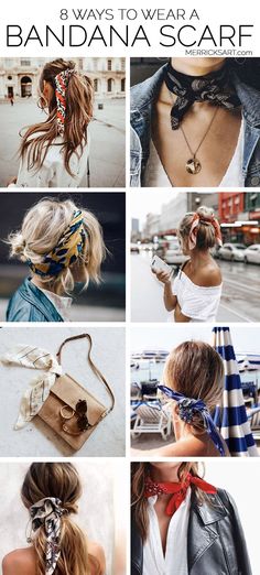 Merrick's Art // Style + Sewing for the Everyday Girl8 Ways to Add a Bandana Scarf to Your Outfit | Merrick's Art Bandana Scarf Outfit, Boho Styl, Stil Boho, Scarf Outfit, Add Art, Bandana Scarf, Your Outfit, Mode Inspiration