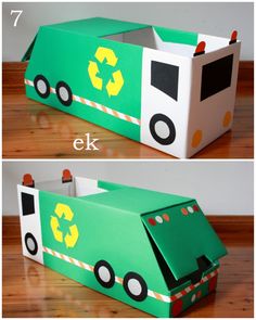 this is an image of a paper box made to look like a truck