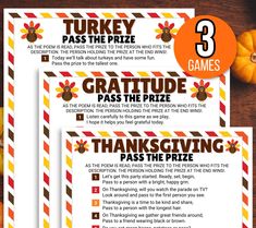 three thanksgiving games for kids to play