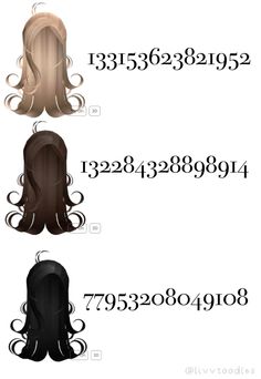 roblox hair codes