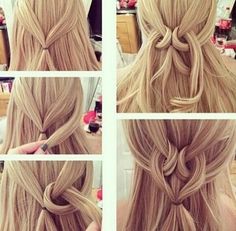 it's okay to be a little knotty this holiday season ;) Heart Hair, Hair Pictures, Twist Hairstyles, Hair Updos, Diy Hairstyles, Pretty Hairstyles, Hair Hacks, Hair Tutorial, New Hair