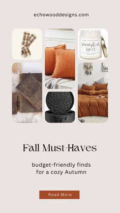 fall must haves budget - friendly finds for a cozy autumn decorating project from echowooddesigns com