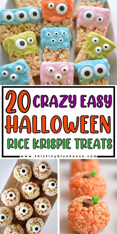 halloween treats that are easy to make with rice krispy treats