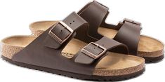 Classic Brown Slip-on Footbed Sandals, Classic Brown Sandals With Cushioned Footbed, Classic Slip-on Footbed Sandals, Classic Brown Round Toe Slides, Classic Brown Slides With Round Toe, Classic Open Toe Sandals For Outdoor, Classic Slip-on Outdoor Sandals, Classic Brown Cushioned Footbed Sandals, Classic Outdoor Sandals With Cushioned Footbed