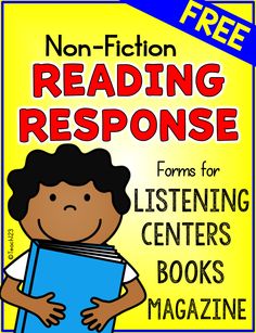 a book with the title, non - fiction reading response forms for listening centers books magazine