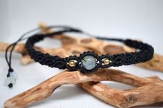 Black macrame Agate choker, Macrame jewelry, Unique gift for Her, Boho hippie choker, Bohemian style, Agate necklace, Black choker Agate - a stone of prosperity and new beginnings Agate - a crystal for success, strength and courage DESCRIPTION This choker is made of black high quality waxed thread, which makes it durable, water and sunlight resistant and less likely to deform while handling with it. It is decorated with Agate stone and brass beads. The choker is made in micro macrame technique. Bohemian Agate Jewelry With Adjustable Cord, Adjustable Macrame Spiritual Choker, Hippie Choker With Adjustable Cord As Gift, Hippie Choker With Adjustable Cord For Gift, Hippie Style Choker With Adjustable Cord As Gift, Adjustable Macrame Choker, Black Bohemian Choker With Adjustable Cord, Bohemian Macrame Choker As Gift, Bohemian Macrame Choker Gift