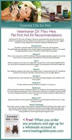 Pet uses Young Living Pets, Pet First Aid, Natural Pet Care