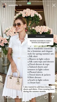 Anna Bey Outfit Summer, Anna Bey Cheat Sheet, Posh Outfits Classy, Linen Dress Elegant Classy, Feminine Style Casual, Ace Design, Anna Bey, Chicago Summer