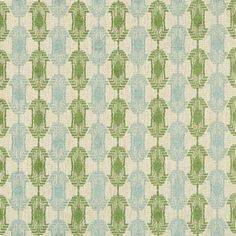 a green and white pattern on fabric