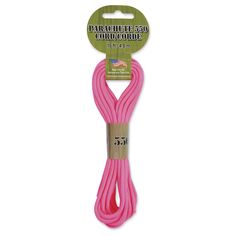 a pink cord that is on top of a white background