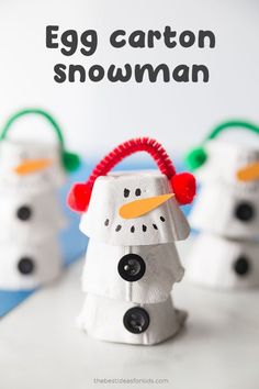 these snowmen are made out of toilet paper