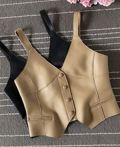 Fashion Jackets For Women, Jackets For Women 2023, Coat Korean, Sleeveless Waistcoat, Waistcoat Woman, Leather Waistcoat, Conceptual Fashion, Woman Suit Fashion, Classy Work Outfits