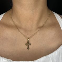 201 Stainless Steel Pendants Necklaces, with Cable Chains and Lobster Claw Clasps, Cross, Stainless Steel Color Size: about 17.71"(45cm) long, 1.5mm wide; cross: 24.5x15x1mm. Gold Metal Cross Necklace With Clavicle Chain, Gold Cross Pendant Chain Jewelry, Gold Cross Necklace With Nickel-free Cross Pendant, Gold Metal Cross Jewelry, Nickel-free Gold Cross Necklace, Gold Cross-shaped Metal Jewelry, Gold Metal Cross Charm Necklaces, Gold Cross Necklace Nickel Free, Gold Metal Cross Necklace With Adjustable Chain