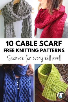 10 cable scarf free knitting patterns for every skill level