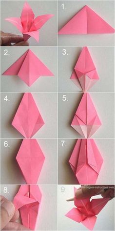 how to make origami flowers with paper - step by step instructions on how to make an origami flower