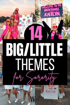 Big Little Reveal Themes Trendy Big Little Reveal Themes, Big Little Themes, Big Sister Reveal, Sorority Rush Week, Cheers Theme, Sorority Themes