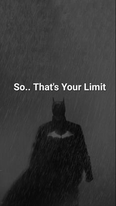 a man in a batman costume with the words so that's your limit