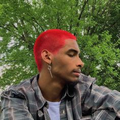 Red Hair Buzzcut, Short Red Hair Men, Bleached Hair Designs Men, Orange Buzzcut, Red Buzzcut, Buzz Haircut Men, Vs Haircut, Buzzcut Ideas, Bleached Hair Men