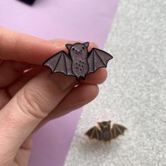 Bat Enamel Pin Halloween | Etsy Black Halloween Pins As Gifts, Pin Badges, Enamel Pin, Halloween Themes, Bat, United Kingdom, Enamel Pins, Charms, Ships