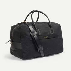 Zephir travel bag - Black waxed Canvas Travel Bag, Ipad Sleeve, Waterproof Bags, Waxed Canvas, Waxed Cotton, Glasses Case, Vegetable Tanned Leather, Leather Band, Canvas Bag