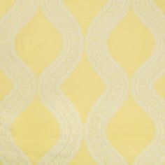 a yellow and white wallpaper with wavy lines